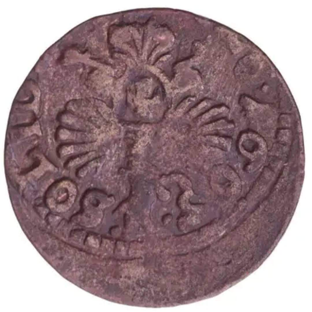 1-Szelag---1665---Poland---Lithuania--/-Coin-Alignment-&-Off-Center-Strike